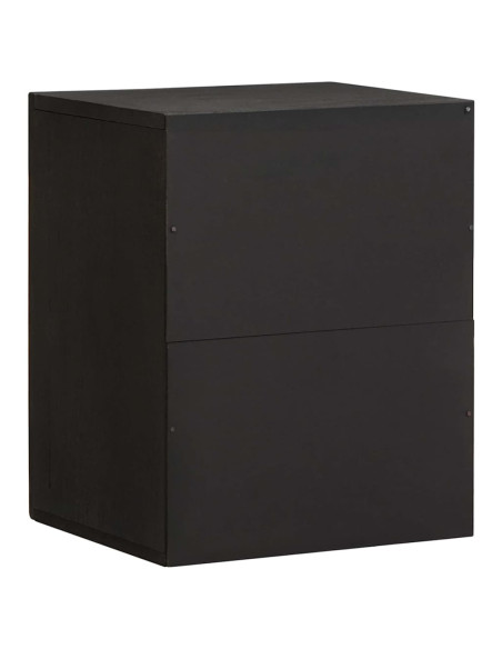 Armadietto a muro Nero 38 x 33 x 48 cm Legno di mango massello