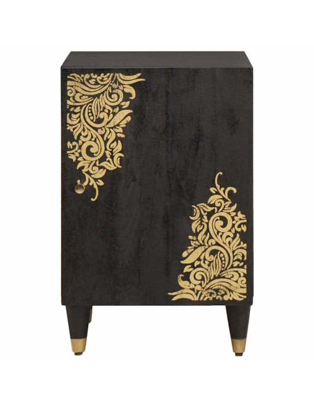 Mobile da Bagno Nero 38 x 33 x 58 cm Legno di mango massello