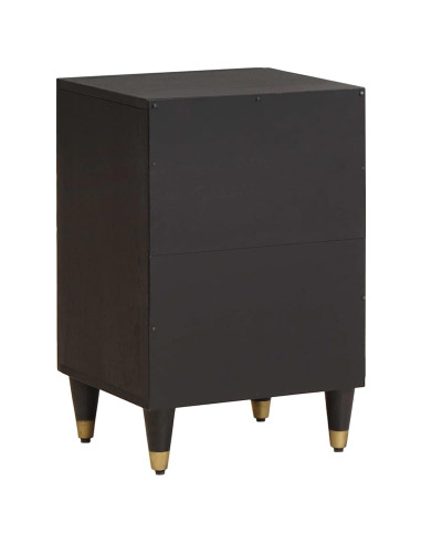 Mobile da Bagno Nero 38 x 33 x 58 cm Legno di mango massello