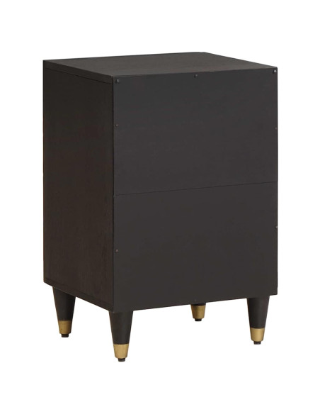 Mobile da Bagno Nero 38 x 33 x 58 cm Legno di mango massello