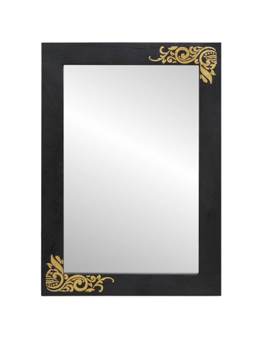 Specchio da bagno con specchio Nero e Argento 70 x 50 x 2,5 cm