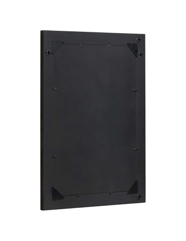 Specchio da bagno con specchio Nero e Argento 70 x 50 x 2,5 cm