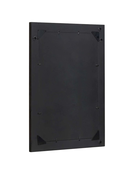 Specchio da bagno con specchio Nero e Argento 70 x 50 x 2,5 cm