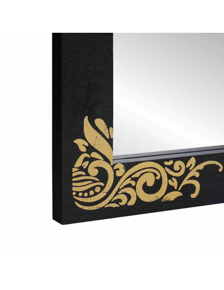 Specchio da bagno con specchio Nero e Argento 70 x 50 x 2,5 cm