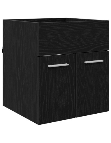 Armadio sottolavello con porta Rovere Nero 41 x 38,5 x 46 cm