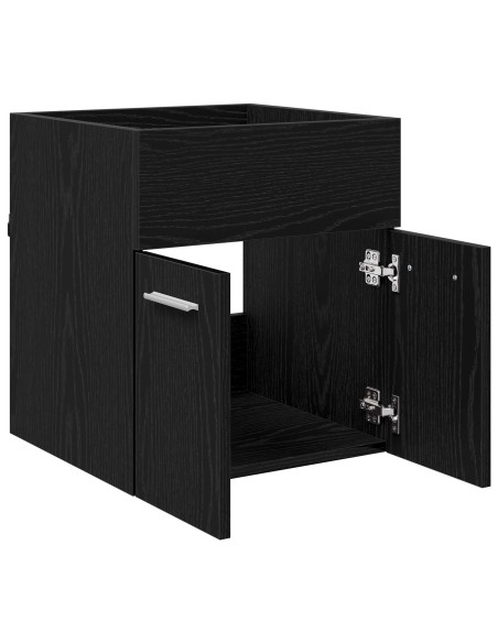 Armadio sottolavello con porta Rovere Nero 41 x 38,5 x 46 cm