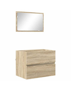 Set di mobili per il bagno Rovere Sonoma Legno multistrato 2