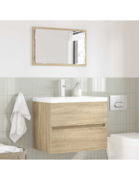 Set di mobili per il bagno Rovere Sonoma Legno multistrato