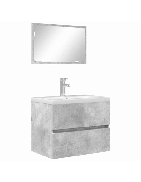 Set di mobili per il bagno Grigio cemento 60 x 38,3 x 45 cm