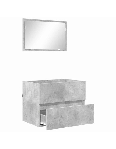 Set di mobili per il bagno Grigio cemento 60 x 38,3 x 45 cm