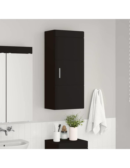 Armadio da bagno a muro con porta TULUM Nero 37 x 24,5 x 86 cm