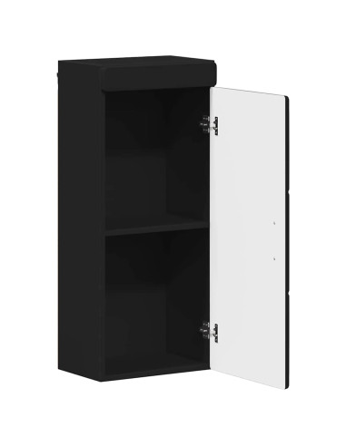Armadio da bagno a muro con porta TULUM Nero 37 x 24,5 x 86 cm