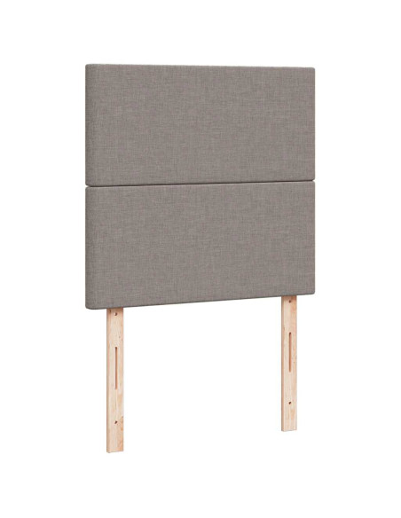 Struttura Letto Pouf con Materassi Tortora 160x200cm in Tessuto