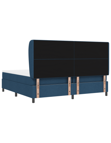 Letto a molle con materasso Blu 200 x 200 cm Tessuto