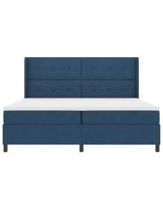 Letto a molle con materasso Blu 200 x 200 cm Tessuto 2