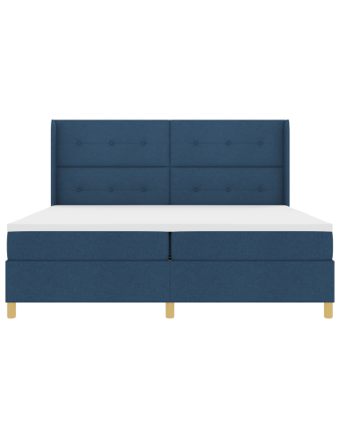 Letto a molle con materasso Blu 140 x 200 cm Tessuto