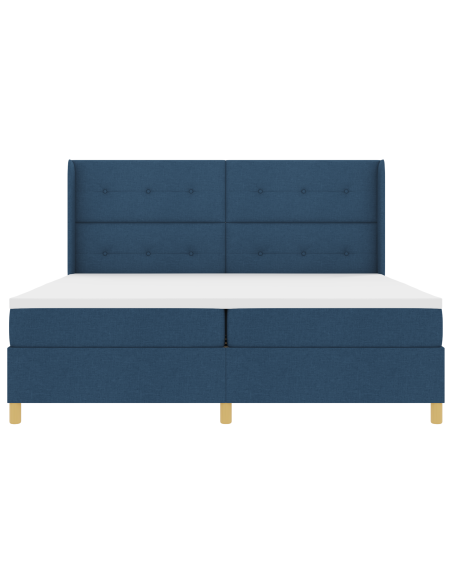 Letto a molle con materasso Blu 140 x 200 cm Tessuto
