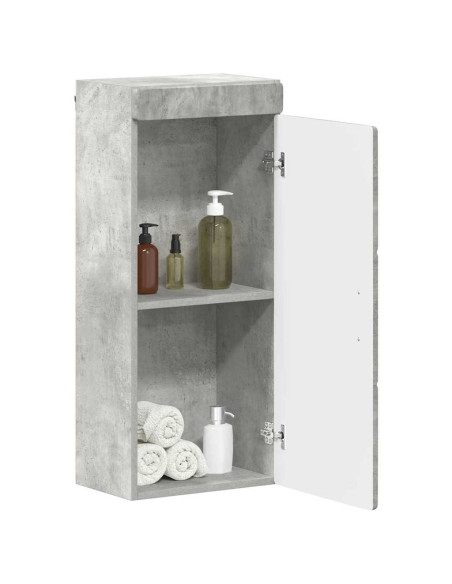 Armadio da bagno a muro TULUM Grigio cemento 37 x 24,5 x 86 cm