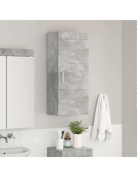 Armadio da bagno a muro TULUM Grigio cemento 37 x 24,5 x 86 cm