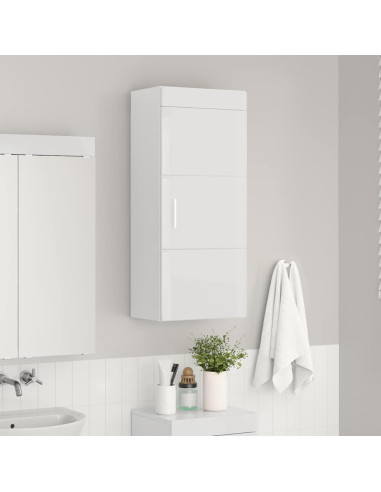 Armadio da bagno a muro TULUM Bianco Lucido 37 x 24,5 x 86 cm