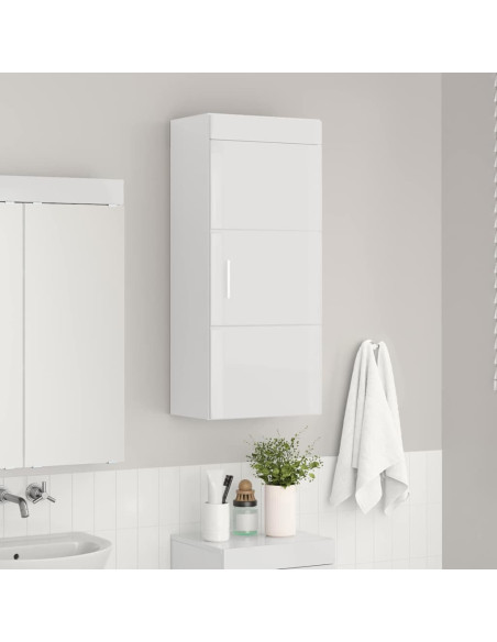 Armadio da bagno a muro TULUM Bianco Lucido 37 x 24,5 x 86 cm