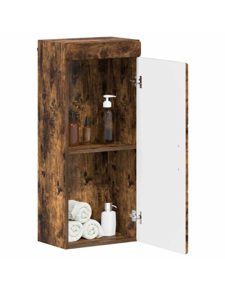 Armadio da bagno a muro TULUM Rovere fumé 37 x 24,5 x 86 cm