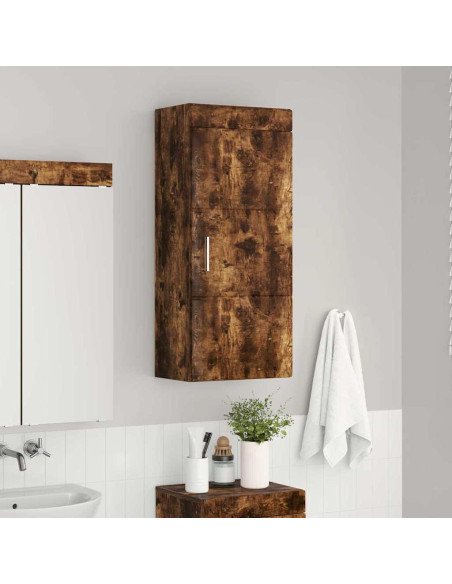 Armadio da bagno a muro TULUM Rovere fumé 37 x 24,5 x 86 cm