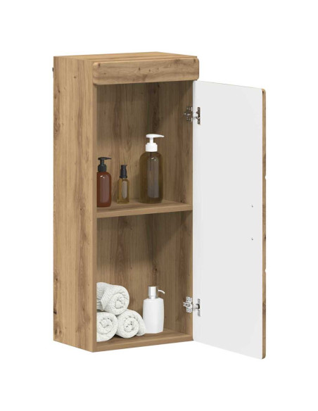 Armadio da bagno a muro con porta TULUM Rovere artigianale