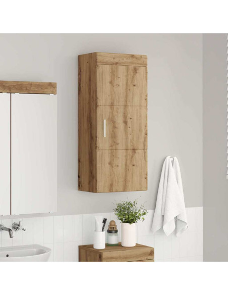 Armadio da bagno a muro con porta TULUM Rovere artigianale
