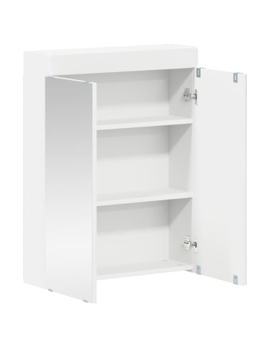 Mobiletto per specchio da bagno TULUM Bianco 60 x 16,5 x 78 cm