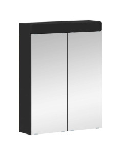 Mobiletto per specchio da bagno TULUM Nero 60 x 16,5 x 78 cm 2