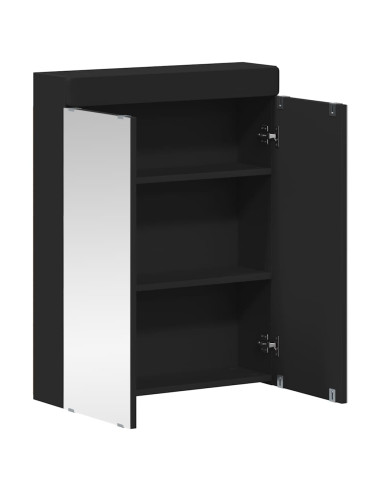 Mobiletto per specchio da bagno TULUM Nero 60 x 16,5 x 78 cm