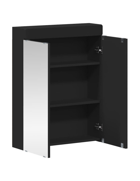 Mobiletto per specchio da bagno TULUM Nero 60 x 16,5 x 78 cm