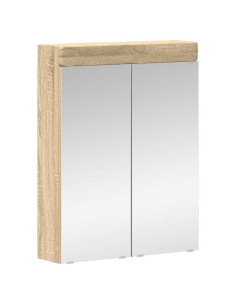 Mobiletto per specchio da bagno con porta TULUM Rovere Sonoma 2