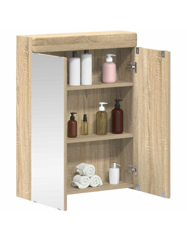 Mobiletto per specchio da bagno con porta TULUM Rovere Sonoma