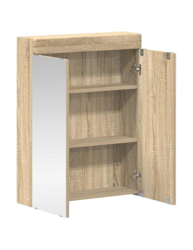 Mobiletto per specchio da bagno con porta TULUM Rovere Sonoma