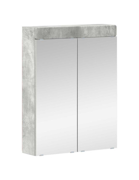Mobiletto per specchio da bagno con porta TULUM Grigio cemento