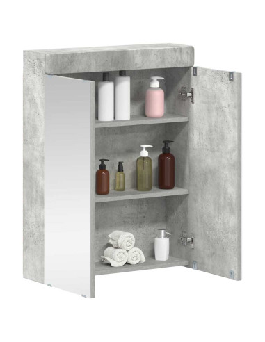 Mobiletto per specchio da bagno con porta TULUM Grigio cemento