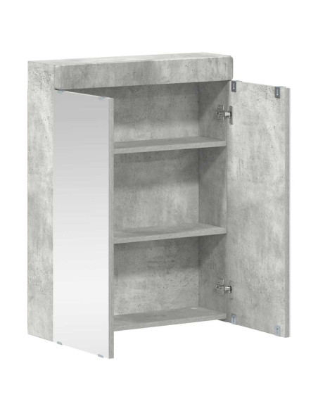 Mobiletto per specchio da bagno con porta TULUM Grigio cemento