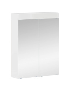 Mobiletto per specchio da bagno con porta TULUM Bianco Lucido 2