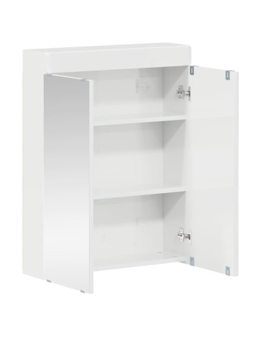 Mobiletto per specchio da bagno con porta TULUM Bianco Lucido
