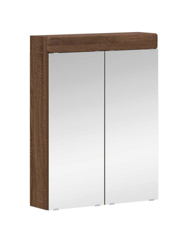 Mobiletto per specchio da bagno con porta TULUM Rovere Marrone