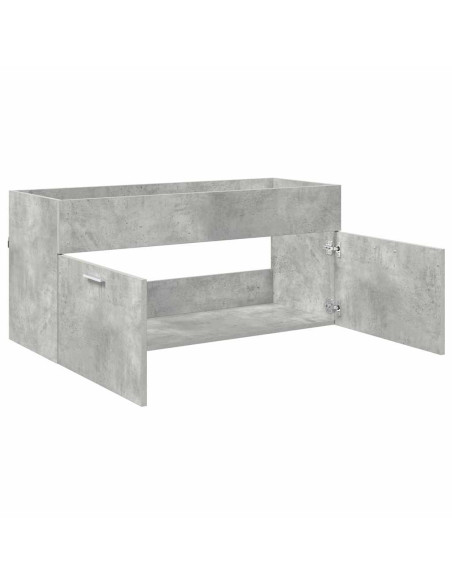 Armadio sottolavello con porta Grigio cemento Legno multistrato