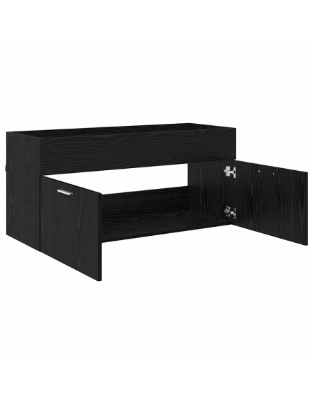 Armadio sottolavello con porta Rovere Nero Legno multistrato