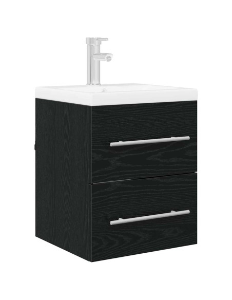 Armadio sottolavello con cassetto Rovere Nero 38,5 x 41 x 48 cm