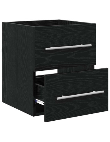 Armadio sottolavello con cassetto Rovere Nero 38,5 x 41 x 48 cm