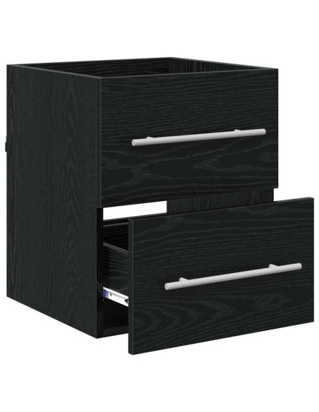Armadio sottolavello con cassetto Rovere Nero 38,5 x 41 x 48 cm