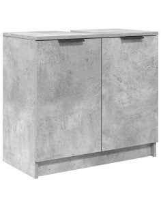 Mobile da Bagno con porta Grigio cemento 64,5 x 33,5 x 59 cm 2