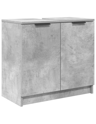 Mobile da Bagno con porta Grigio cemento 64,5 x 33,5 x 59 cm