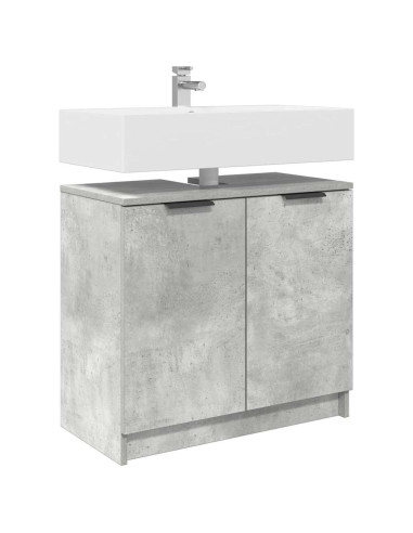 Mobile da Bagno con porta Grigio cemento 64,5 x 33,5 x 59 cm